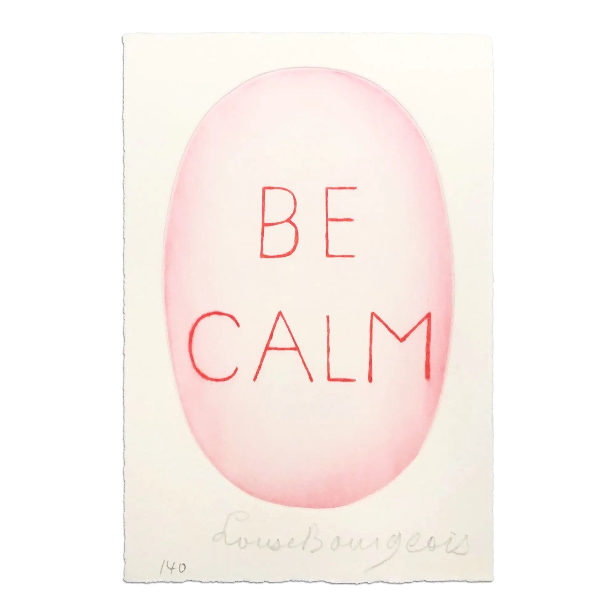 Louise Bourgeois, Be Calm (from Recueil des Secrets)