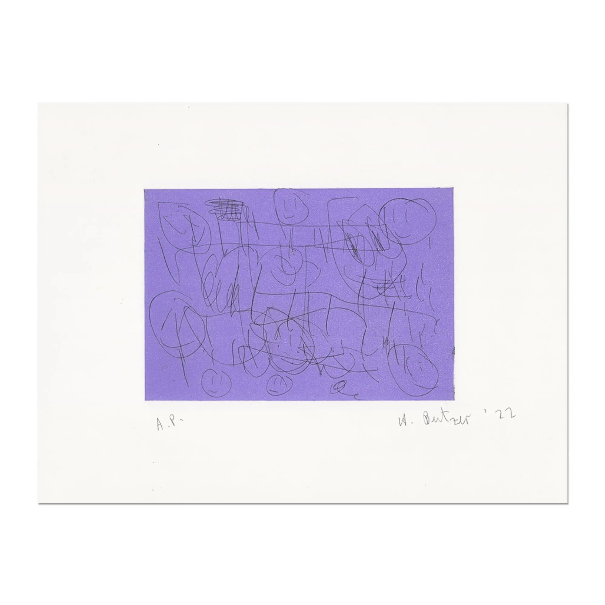 André Butzer - Untitled (Purple)