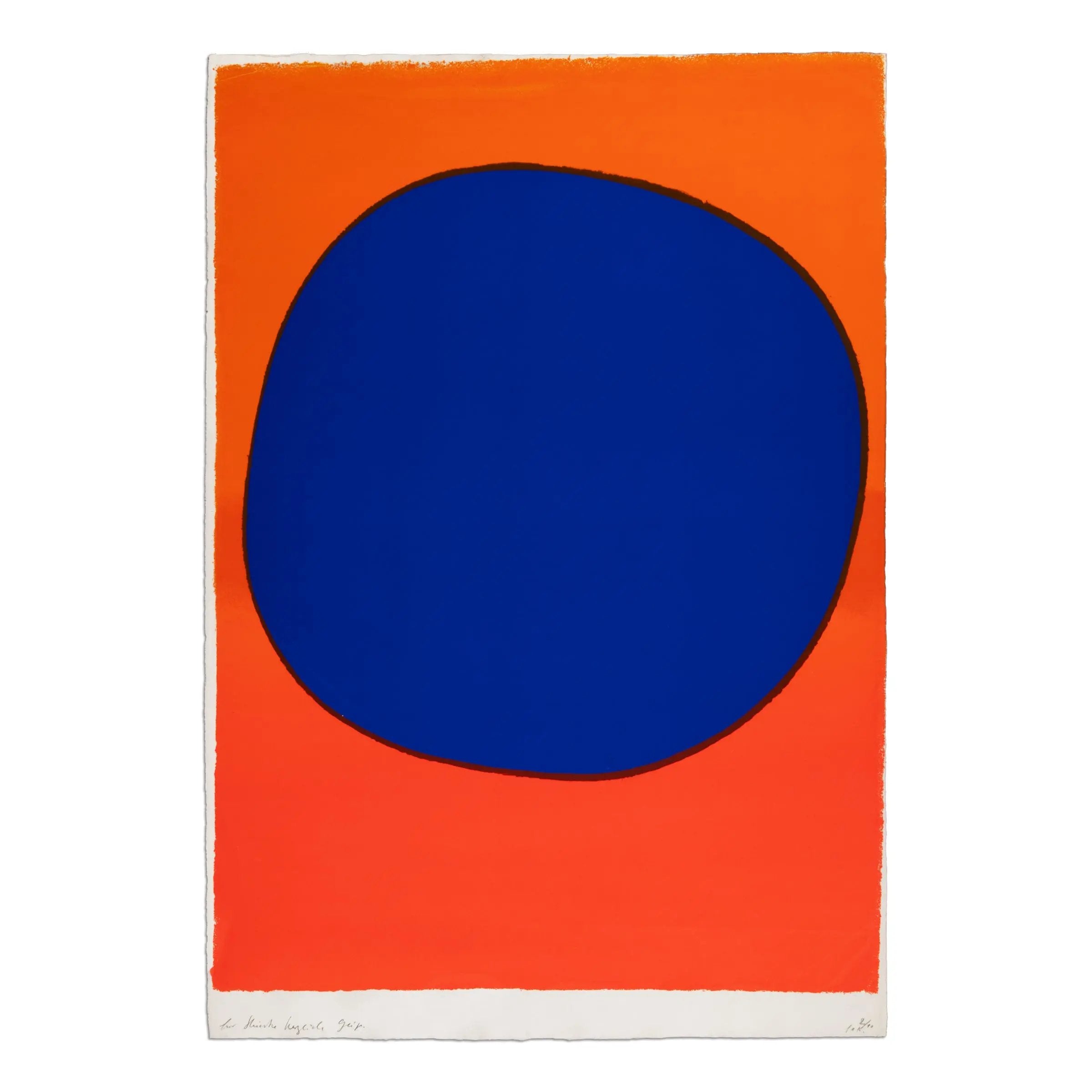 Rupprecht Geiger - Großes blaues Rund (blau - orange)