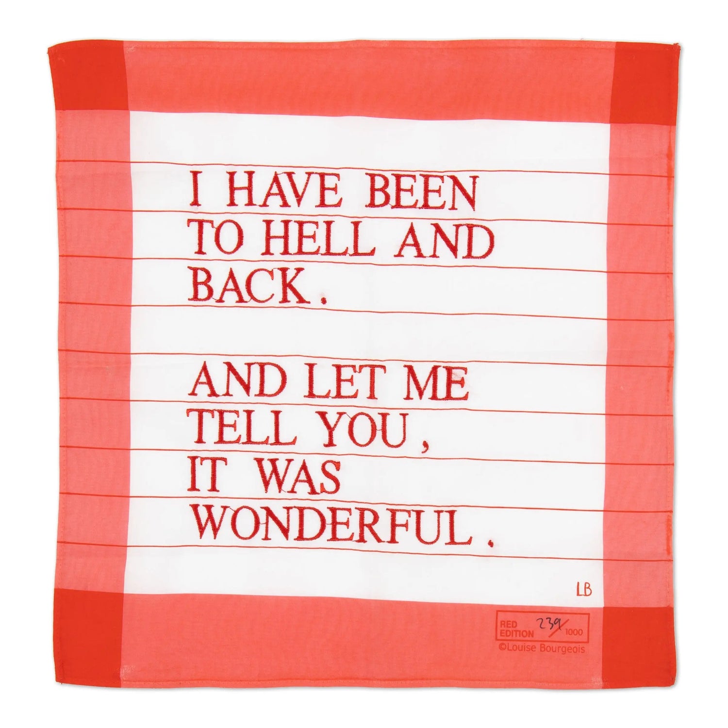 Louise Bourgeois - I Have Been to Hell and Back (Red)