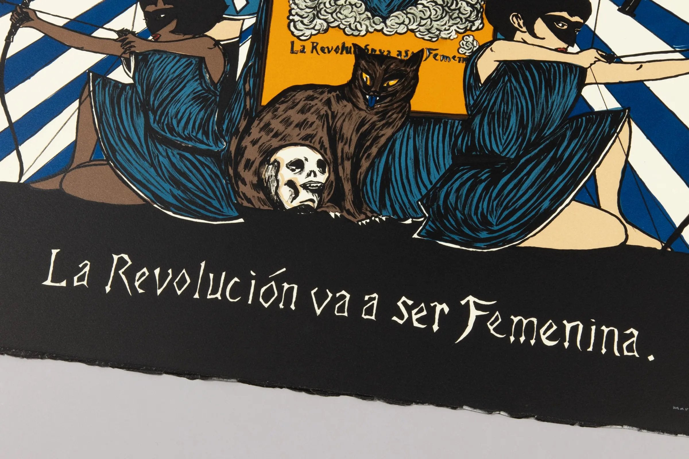 Marcel Dzama – La Revolución va a Ser Femenina (Blue)