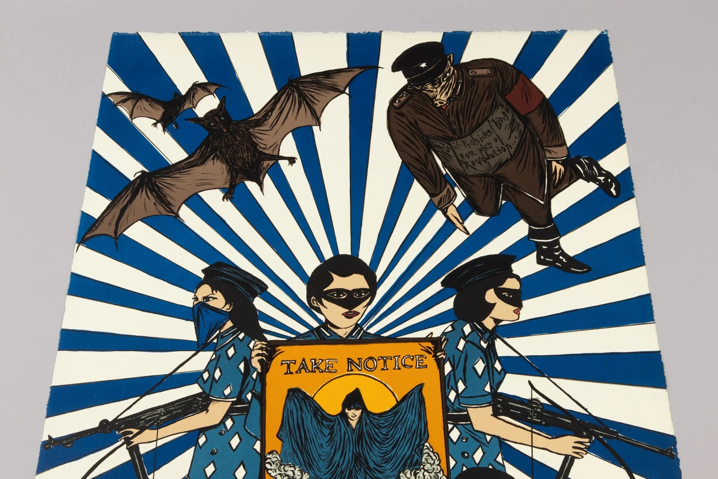 Marcel Dzama – La Revolución va a Ser Femenina (Blue)