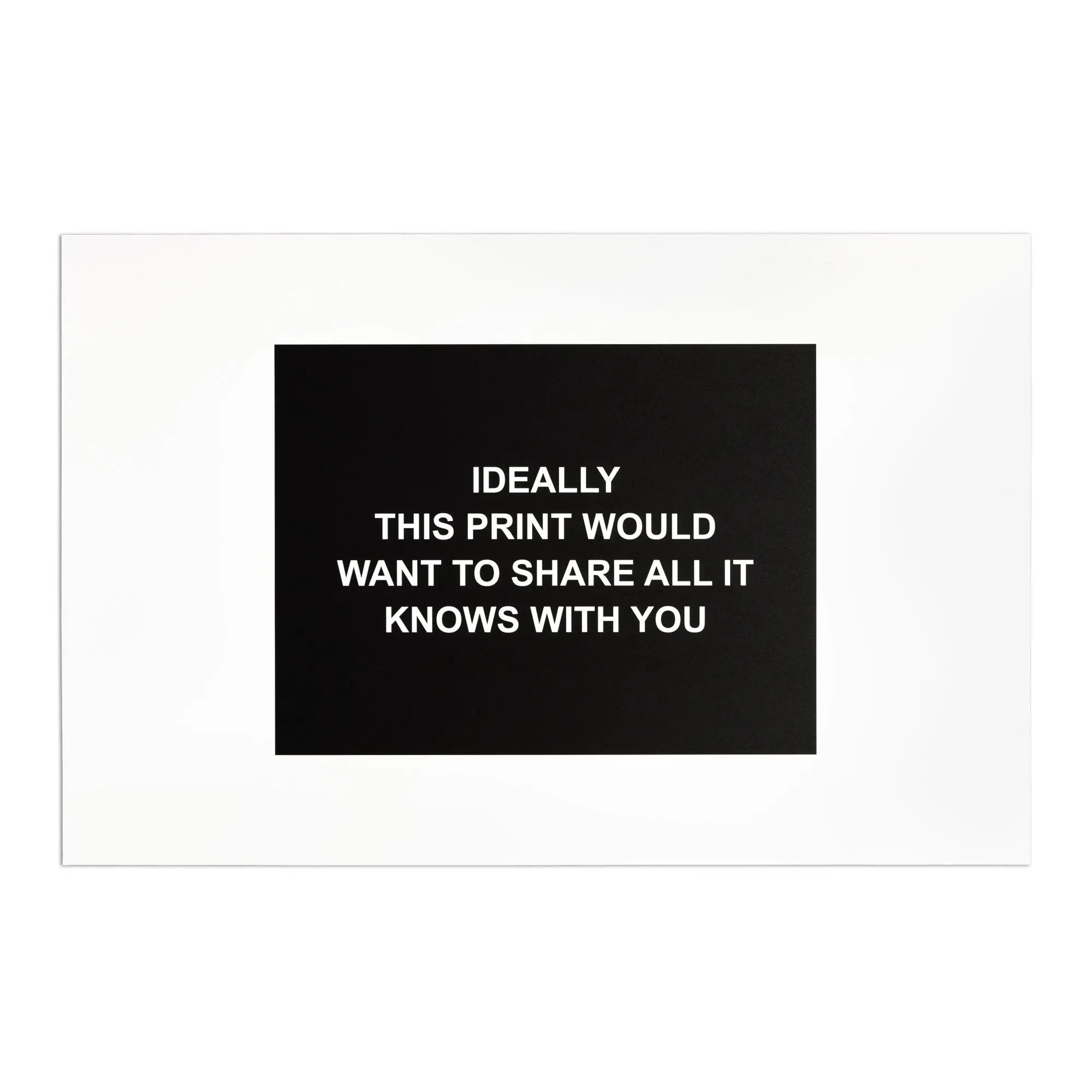 Laure Prouvost - Ideally this print would want to share all it knows with you