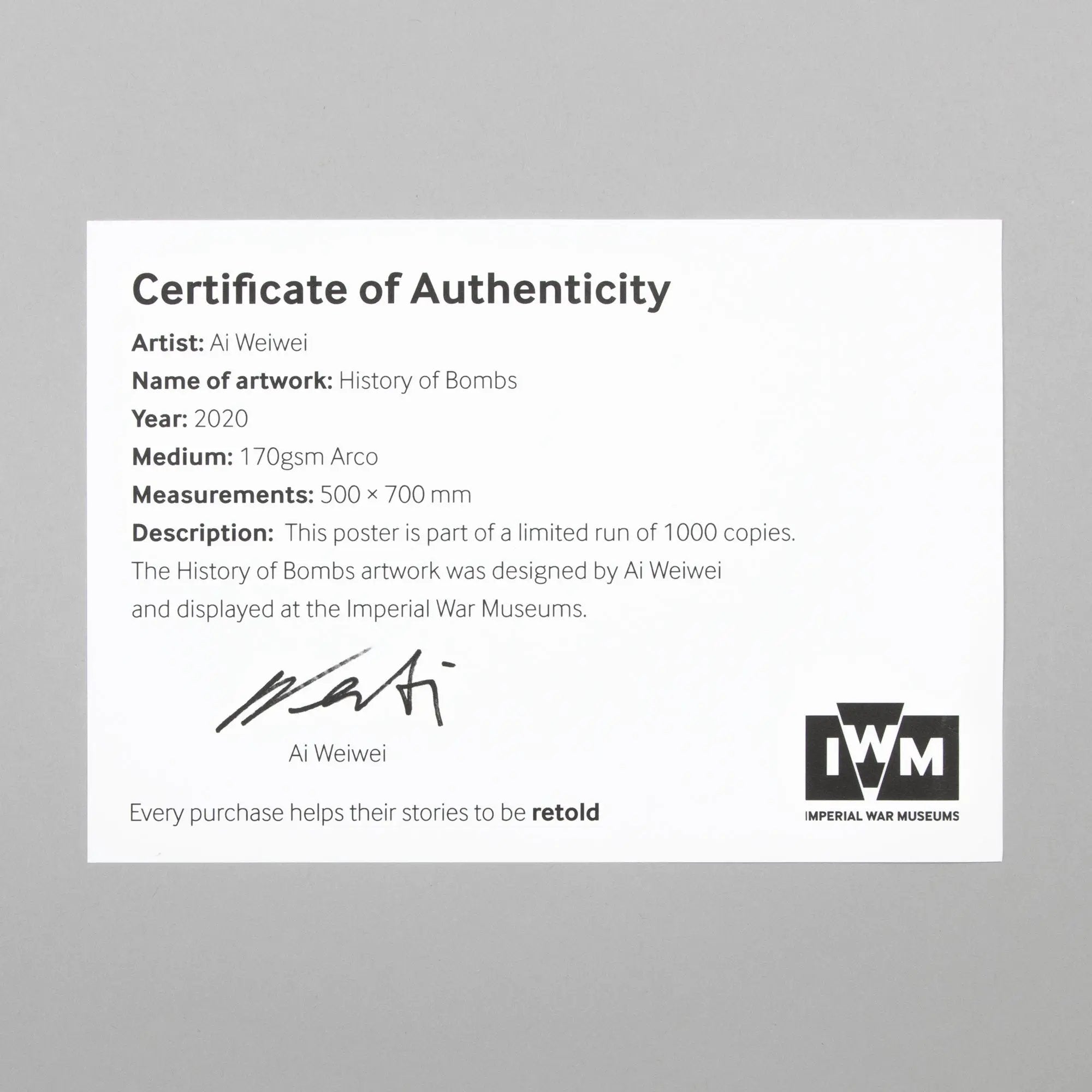 Ai Weiwei - History of Bombs