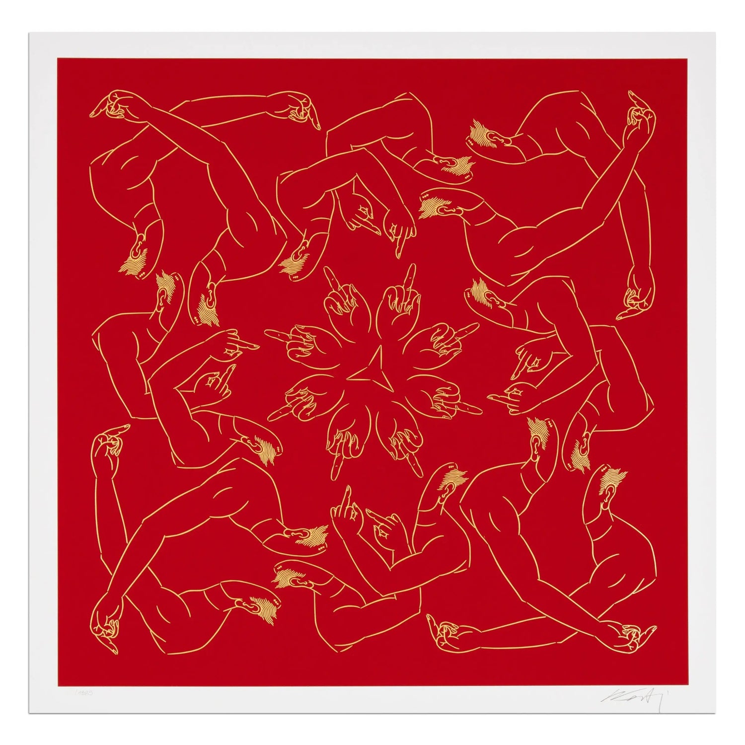 Ai Weiwei - Middle Finger in Red