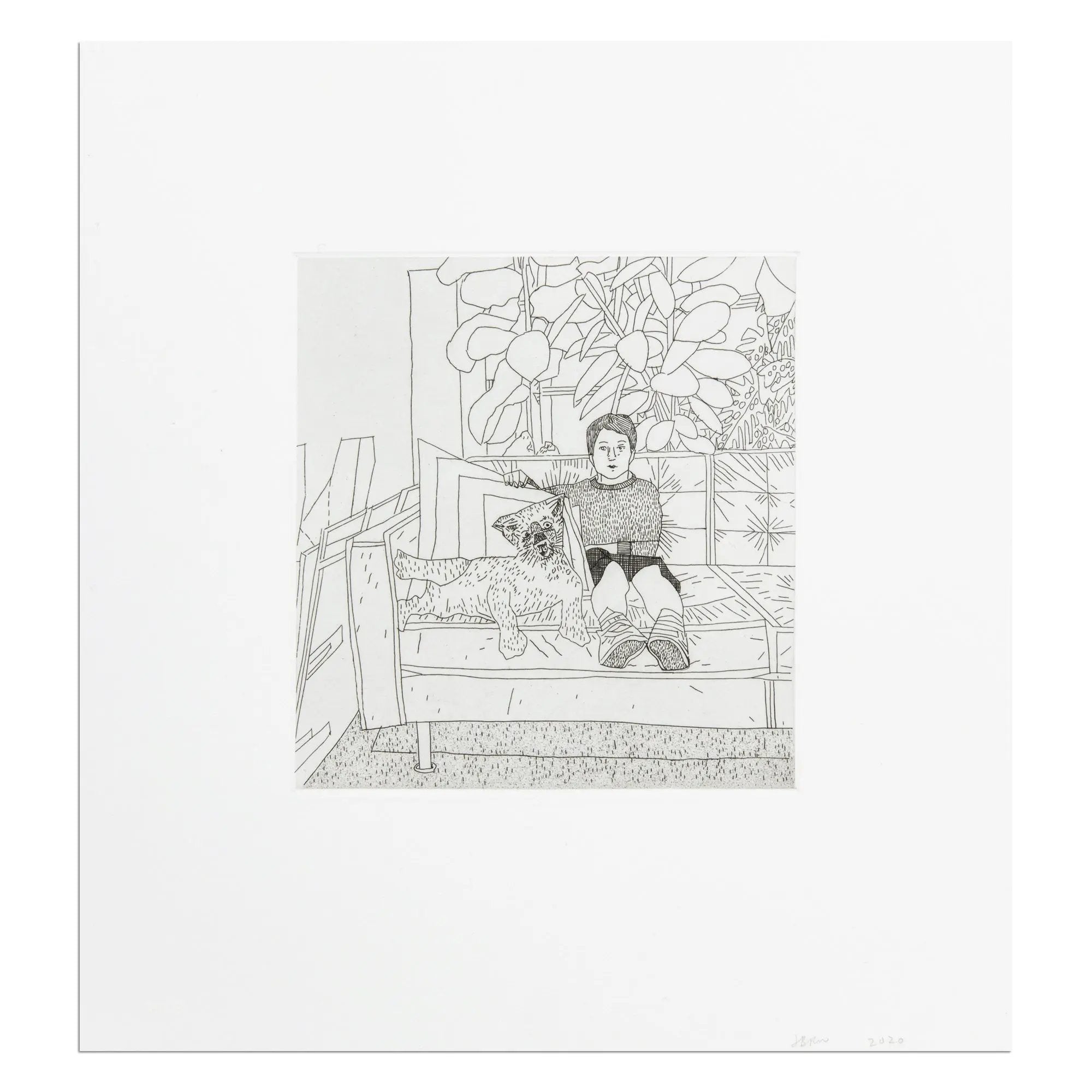 Jonas Wood - Kiki and Leopard